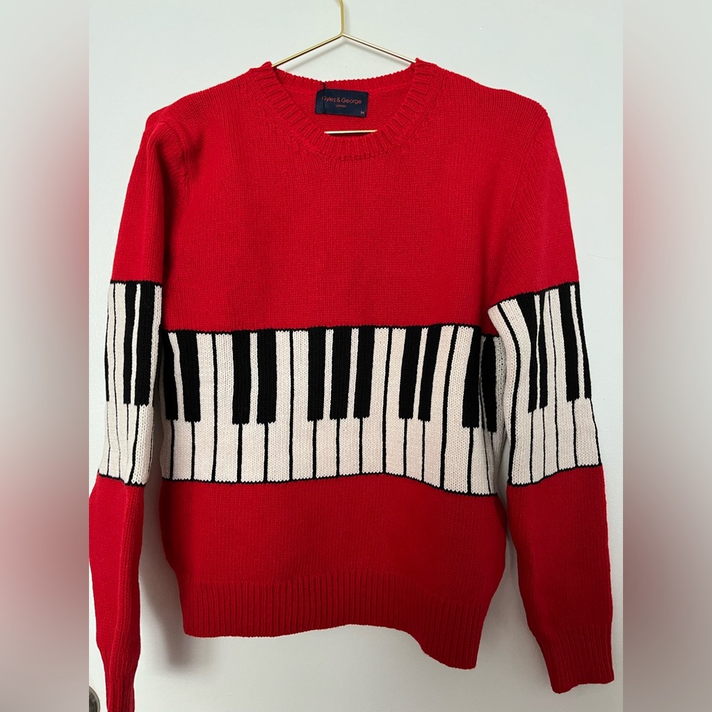 NWT Gyles & George Rowing Blazers wool piano sweater